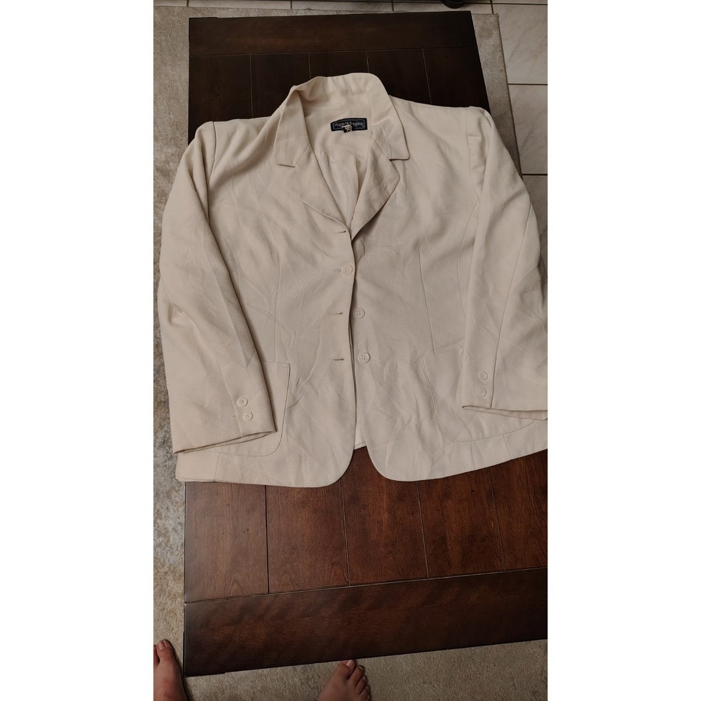 Vintage Maggie McNaughton womans Blazer Cream‎ Size 24W